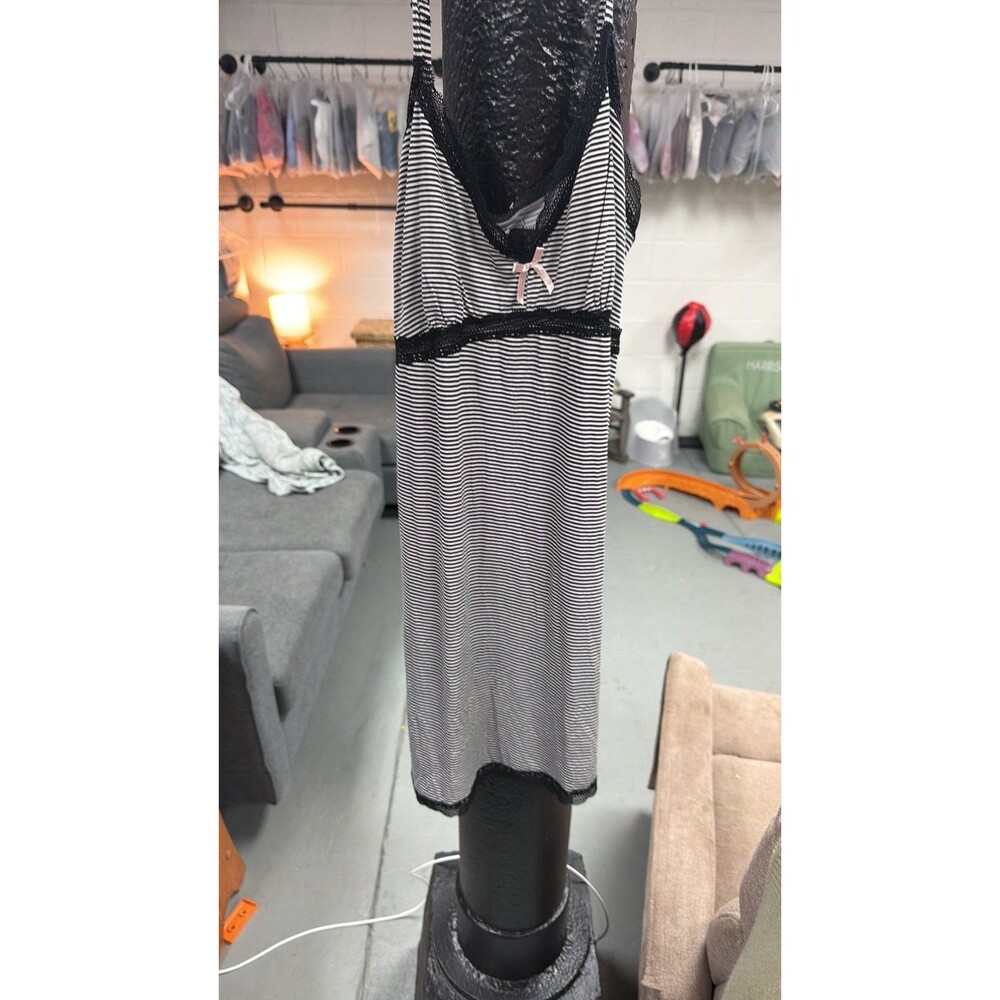 Marilyn Monroe Striped Lace Trim Nightgown Slip Dress XL